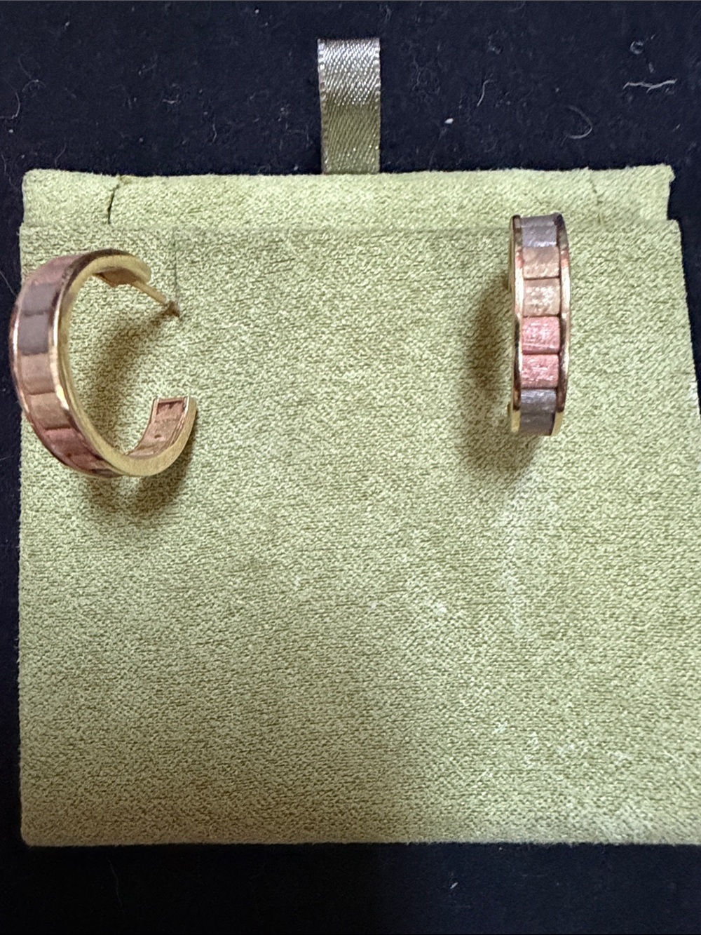 Black hills 14 K tri-Gold Tone Multicolor Hoop Earrings - Women Jewelry